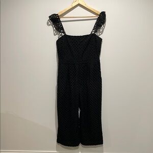 J. Crew | NWT Black Ruffle Strap Jumpsuit